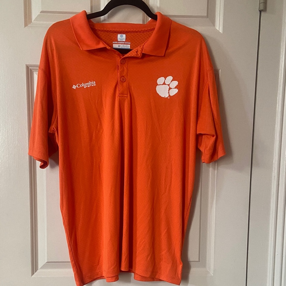 Columbia Clemson Tigers Orange Men's Polo Shirt